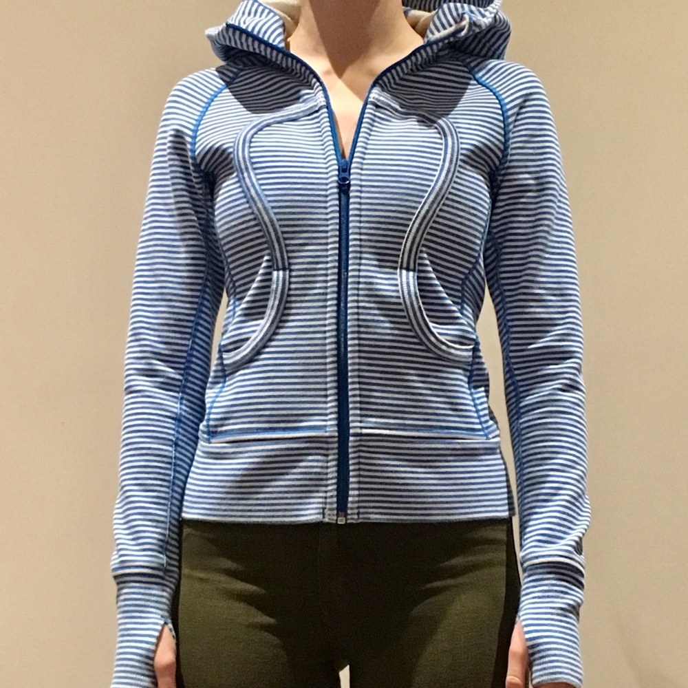 Lululemon hoodie blue and white stripe